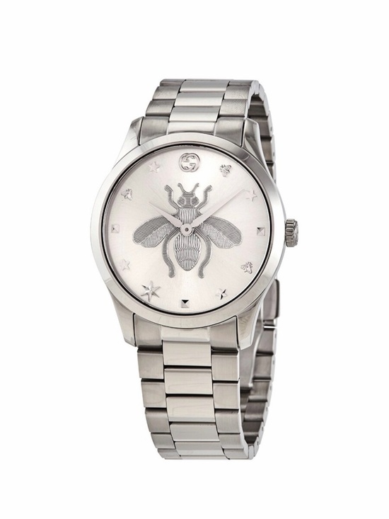 Gucci Accessories - Gucci G-Timeless Women’s Watch - Silver Bee Dial - YA1264126 - New with Tags
